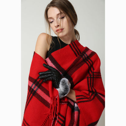 Ugg 100% Australian Merino Wool Reversible Wrap Red-Wrap-PEROZ Accessories