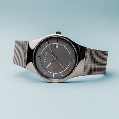 Bering Classic Polished Silver Mesh Watch-PEROZ Accessories