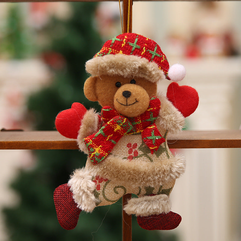12pcs Dancing pendant bear for Christmas tree-Occasions > Christmas > Christmas Trees-PEROZ Accessories