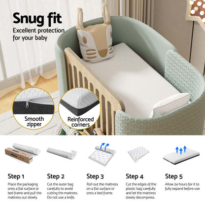 13cm Giselle Baby Cot Mattress Gel Foam-Baby &amp; Kids > Kid&