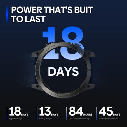 1.43 Inch Amoled Screen Sports Smart Watch Support Bluetooth Call - Black-Smart Watches-PEROZ Accessories