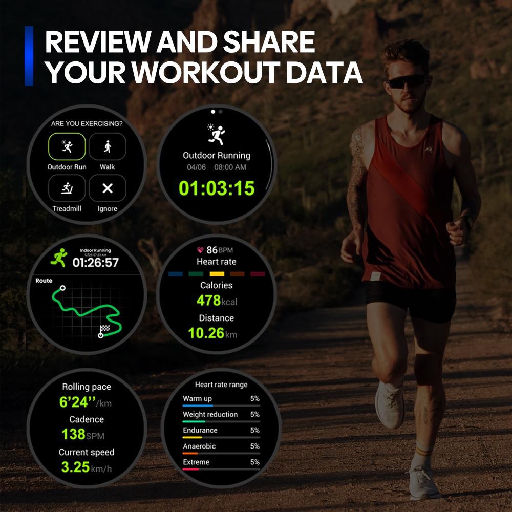 1.43 Inch Amoled Screen Sports Smart Watch Support Bluetooth Call - Blue-Smart Watches-PEROZ Accessories