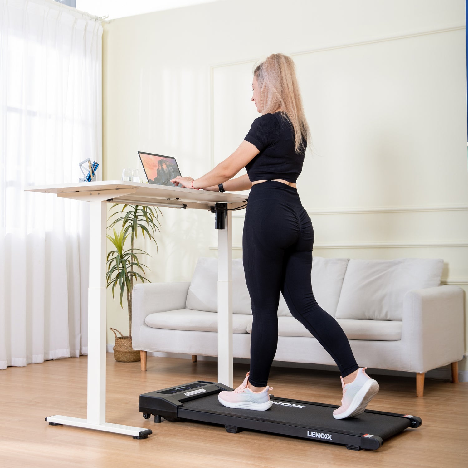 1.5 HP Electric Walking Pad Treadmill with Remote Control and Display Screen-Walking Pad-PEROZ Accessories