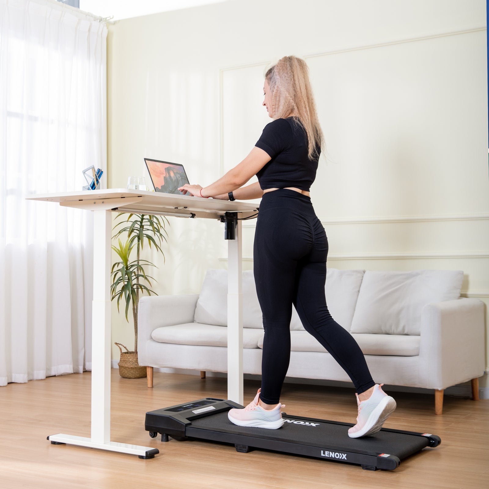 1.5 HP Electric Walking Pad Treadmill with Remote Control and Display Screen-Walking Pad-PEROZ Accessories