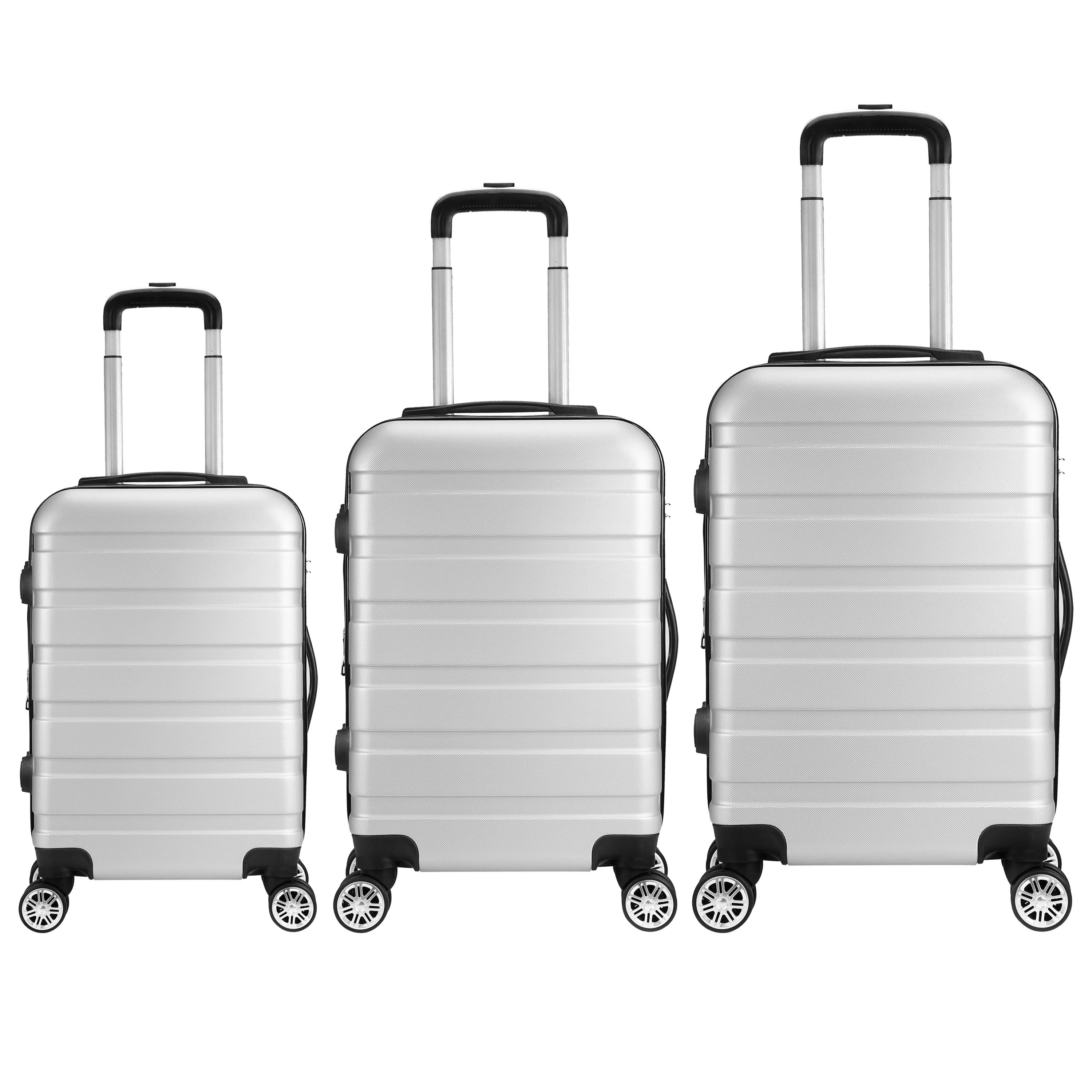 Milano XPander 3pc ABS Luggage Suitcase Luxury Hard Case Shockproof Travel Set-Luggage-PEROZ Accessories