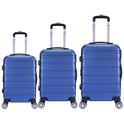 Milano XPander 3pc ABS Luggage Suitcase Luxury Hard Case Shockproof Travel Set-Luggage-PEROZ Accessories