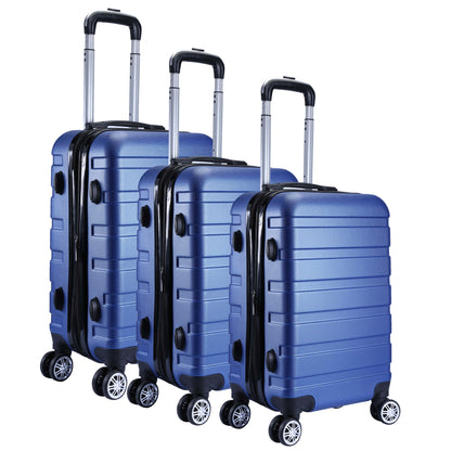 Milano XPander 3pc ABS Luggage Suitcase Luxury Hard Case Shockproof Travel Set-Luggage-PEROZ Accessories