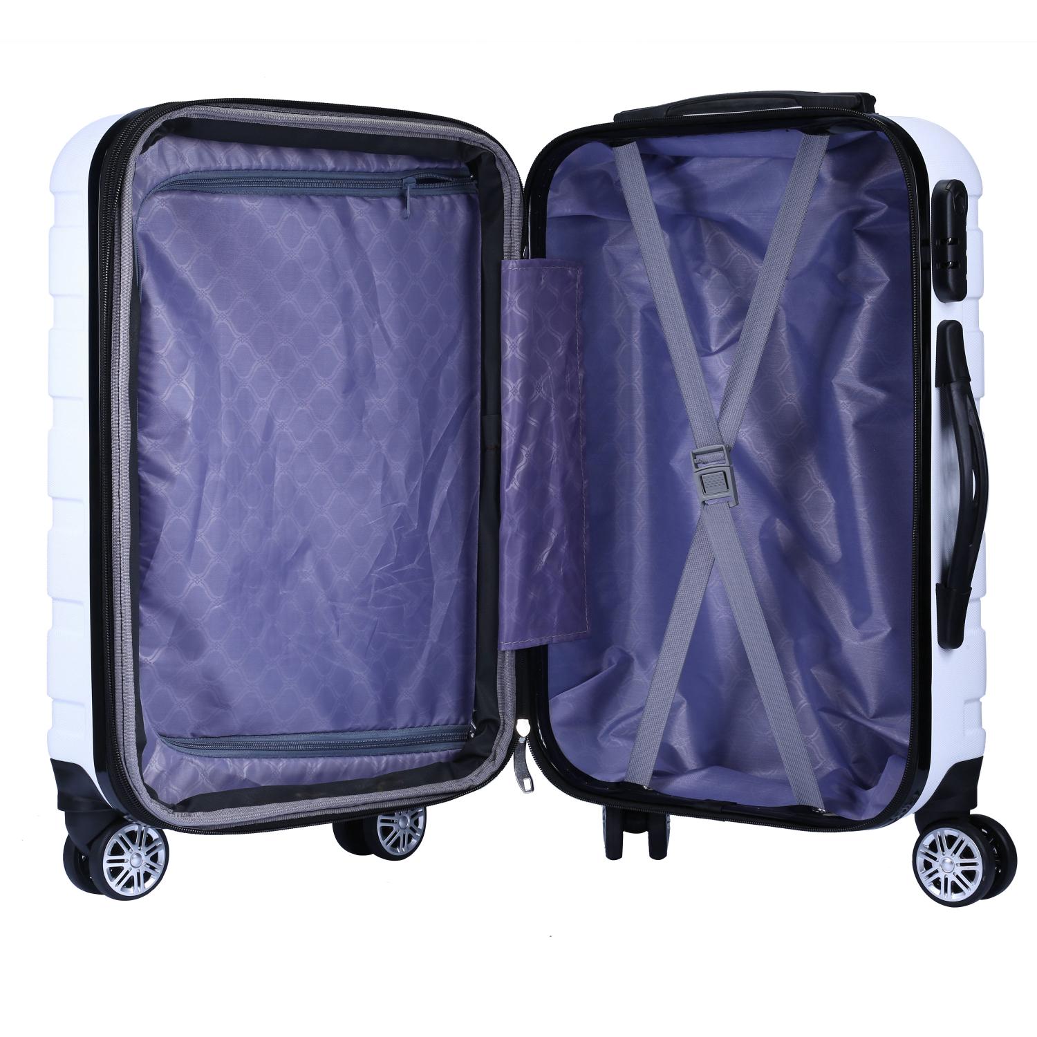 Milano XPander 3pc ABS Luggage Suitcase Luxury Hard Case Shockproof Travel Set-Luggage-PEROZ Accessories