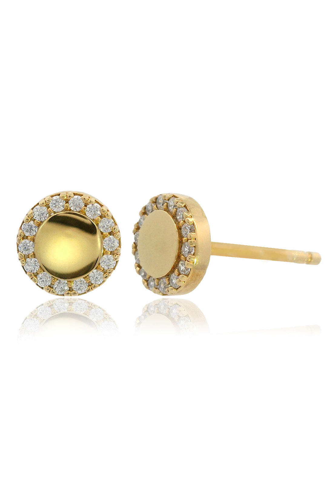 CHIC NOEL HIGH SHINE STUD EARRINGS GOLD-PEROZ Accessories