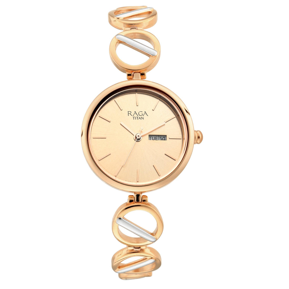 Titan Raga Viva Rose Gold Dial Women Watch With Metal Strap-PEROZ Accessories