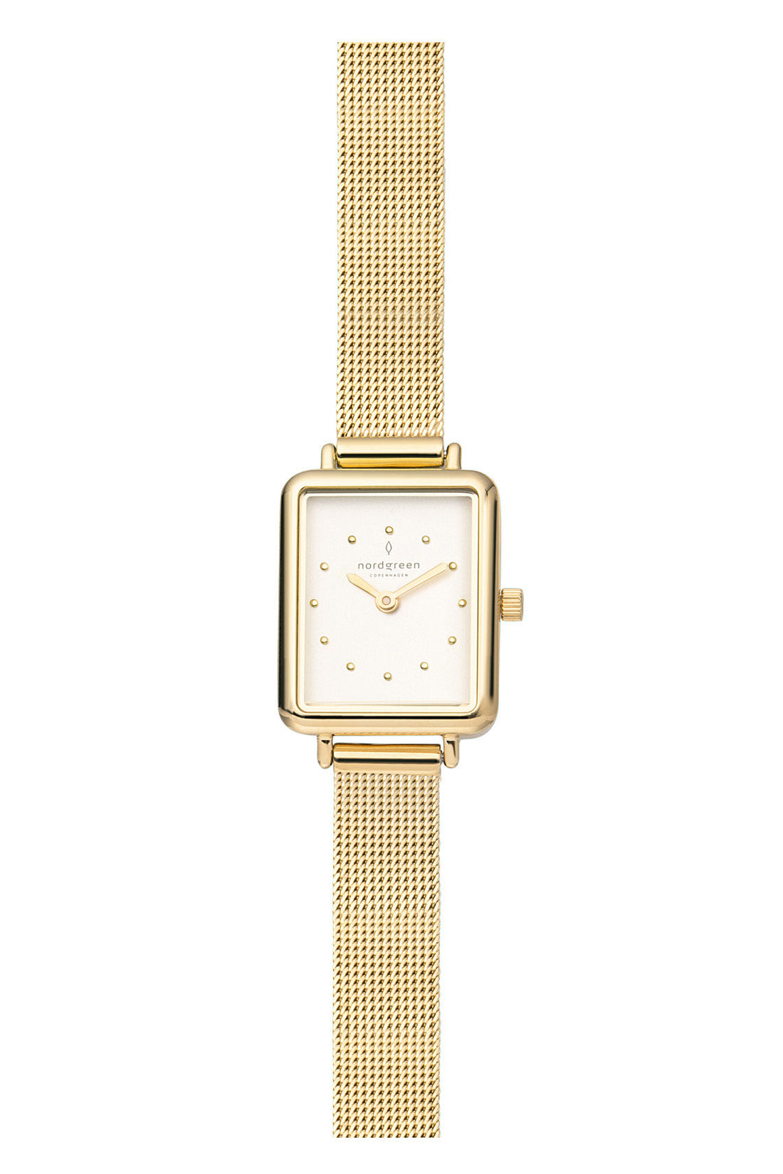 Nordgreen Allure 20mm x 30mm White Dial Gold Mesh Watch-PEROZ Accessories