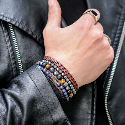 Rebel and Rose Grey Silver DV 6mm Bracelet-PEROZ Accessories