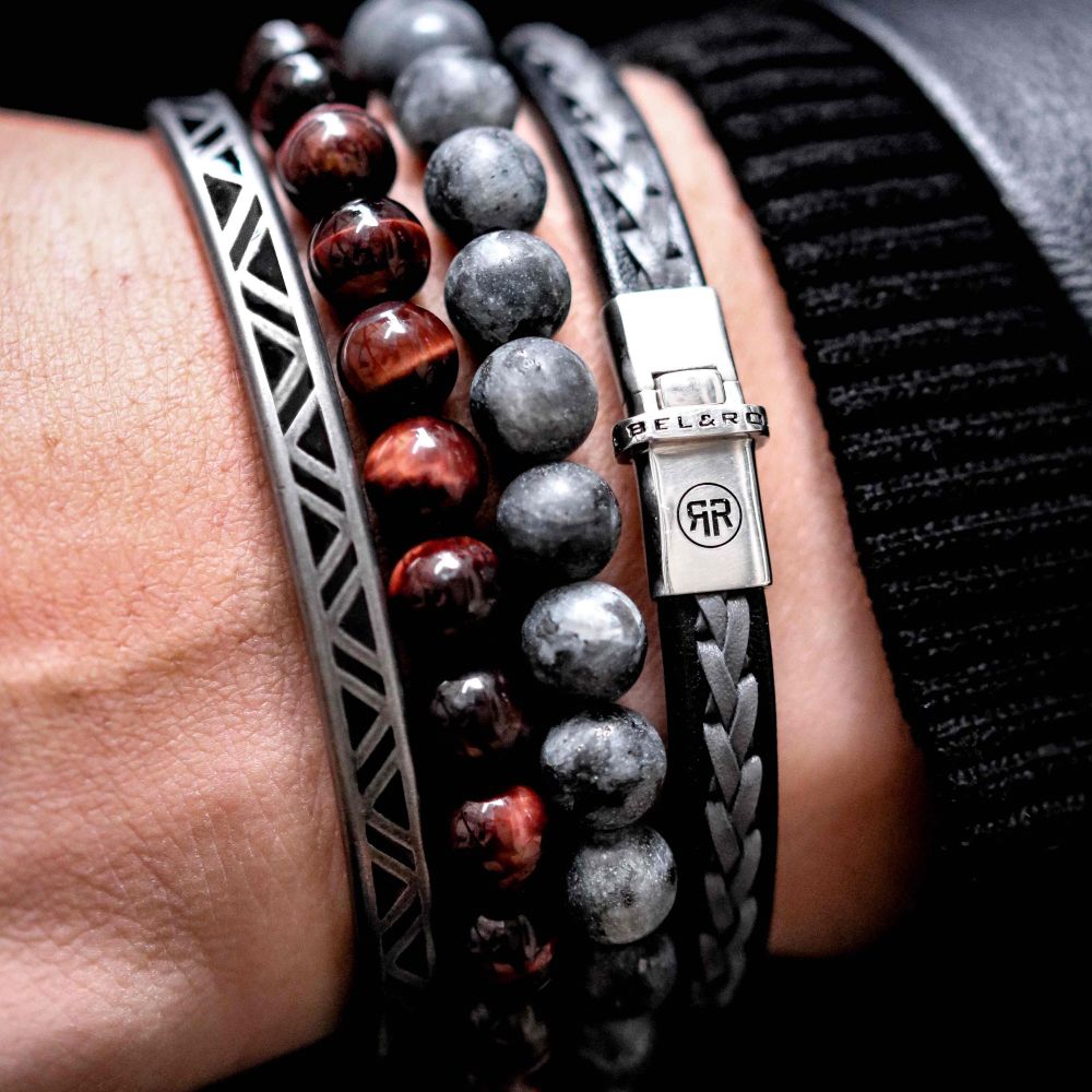 Rebel and Rose Mad Grey Seduction 8mm Bracelet-PEROZ Accessories