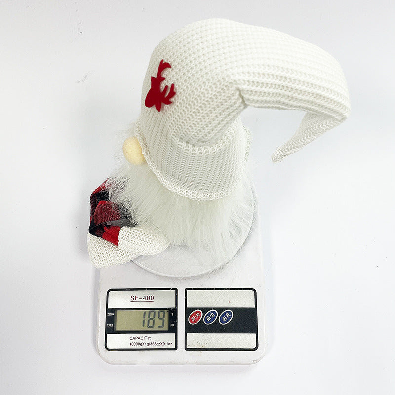 2-Pack Christmas Gnome Decorations - Red &amp; White Long Leg Faceless Santa Elf Plush Ornaments-Occasions > Christmas > Christmas Decorations-PEROZ Accessories