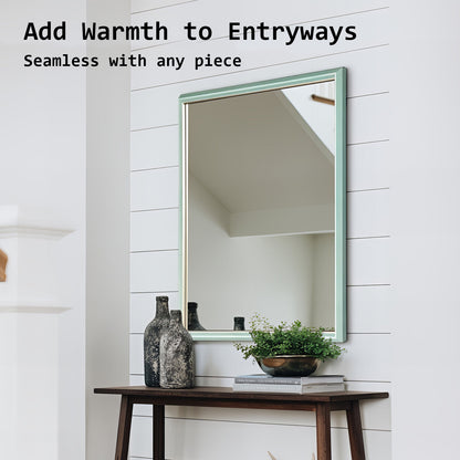 2 Set Wall Mirror Rectangular Frame Bathroom 70x90cm Turquoise-Home &amp; Garden > Decor > Mirrors-PEROZ Accessories