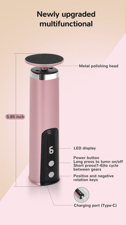 2-in-1 Electric Foot File &amp; Hand Care Tool-Foot Care-PEROZ Accessories