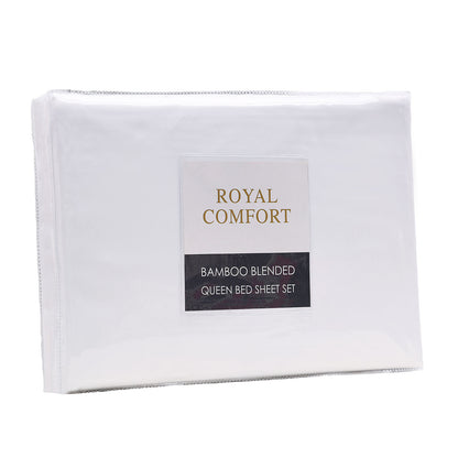 Royal Comfort Bamboo Blended Sheet &amp; Pillowcases Set 1000TC Ultra Soft Bedding-Bed Linen-PEROZ Accessories
