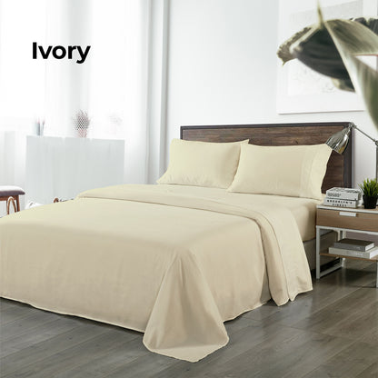 Royal Comfort Bamboo Blended Sheet &amp; Pillowcases Set 1000TC Ultra Soft Bedding-Bed Linen-PEROZ Accessories