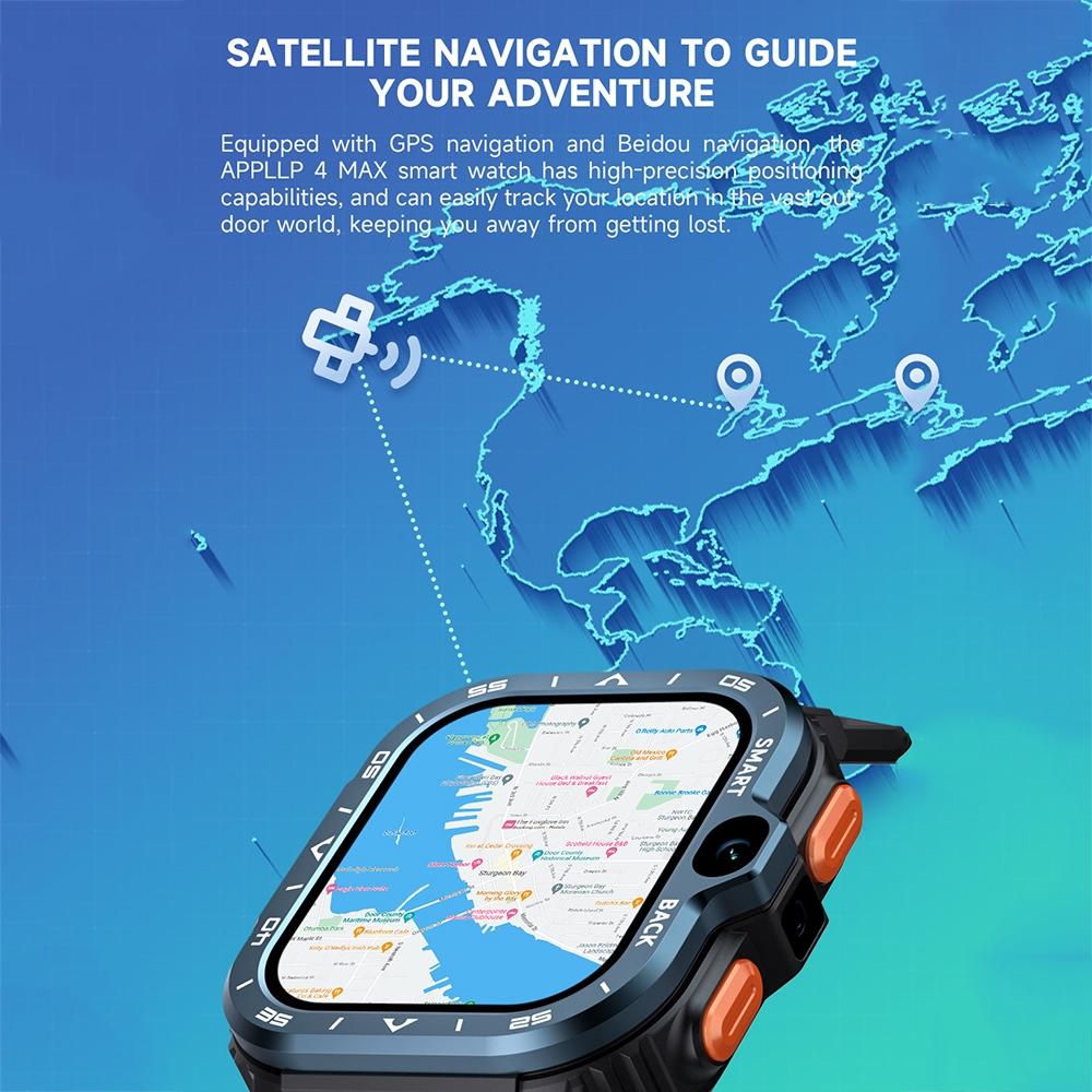 2.02 Inch Android 8.1 Full Network Wifi Card Bluetooth Smart Watch - Silver-Smart Watches-PEROZ Accessories