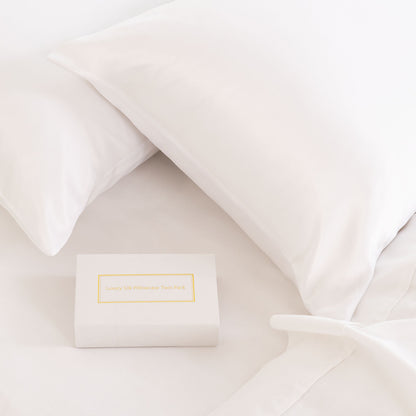 Royal Comfort Mulberry Soft Silk Hypoallergenic Pillowcase Twin Pack-Bed Linen-PEROZ Accessories