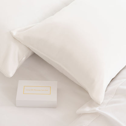 Royal Comfort Mulberry Soft Silk Hypoallergenic Pillowcase Twin Pack-Bed Linen-PEROZ Accessories