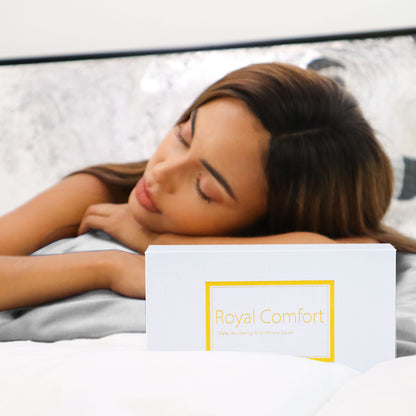 Royal Comfort Mulberry Soft Silk Hypoallergenic Pillowcase Twin Pack-Bed Linen-PEROZ Accessories