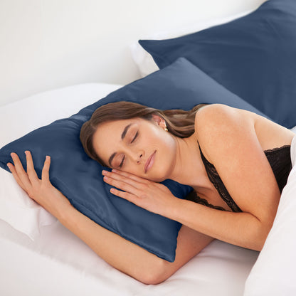 Royal Comfort Mulberry Soft Silk Hypoallergenic Pillowcase Twin Pack-Bed Linen-PEROZ Accessories