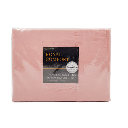 Royal Comfort Bamboo Blended Sheet &amp; Pillowcases Set 1000TC Ultra Soft Bedding-Bed Linen-PEROZ Accessories
