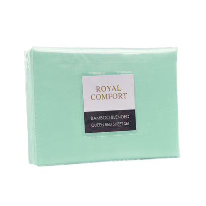 Royal Comfort Bamboo Blended Sheet &amp; Pillowcases Set 1000TC Ultra Soft Bedding-Bed Linen-PEROZ Accessories