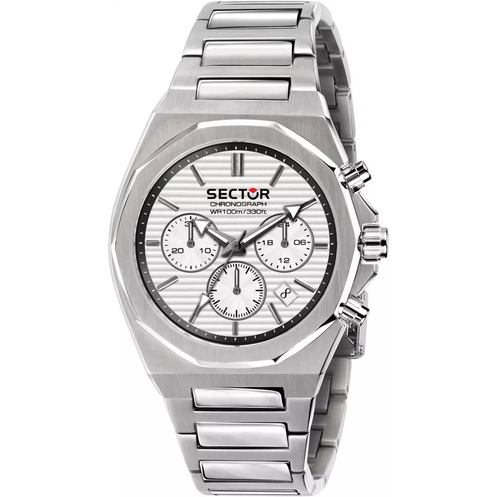 Sector 960 White Dial Silver Chronograph-PEROZ Accessories