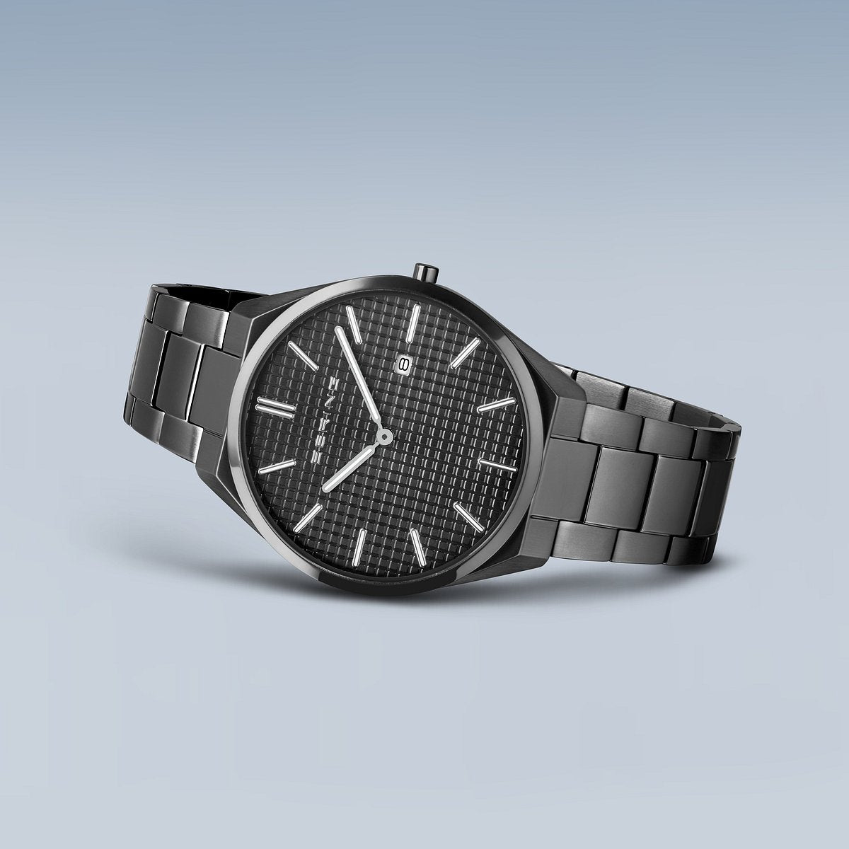 Bering Ultra Slim 40mm Grey Stainless Steel Strap Watch-PEROZ Accessories