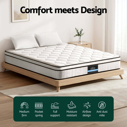 22cm Giselle Mattress Queen Size-Furniture > Mattresses > Queen Mattress-PEROZ Accessories
