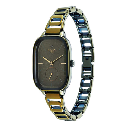 Titan Raga Chic Quartz Analogue Green Dial Green Metal Strap Watch for Women-PEROZ Accessories