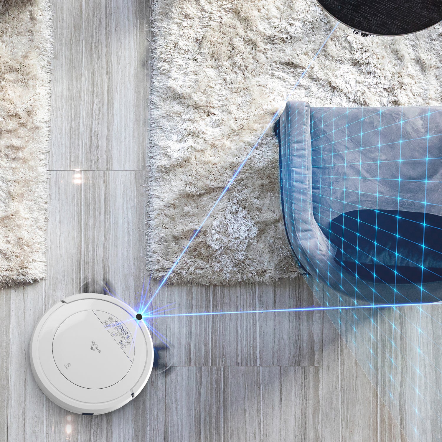 MyGenie ZX1000 Automatic Robotic Vacuum Cleaner Dry Wet Mop Sweep Floor-Small Home Appliances-PEROZ Accessories