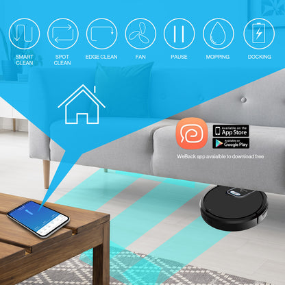 MyGenie WI-FI GMAX Robotic Vacuum Cleaner Mop App Control Dry &amp; Wet Auto Robot-Small Home Appliances-PEROZ Accessories