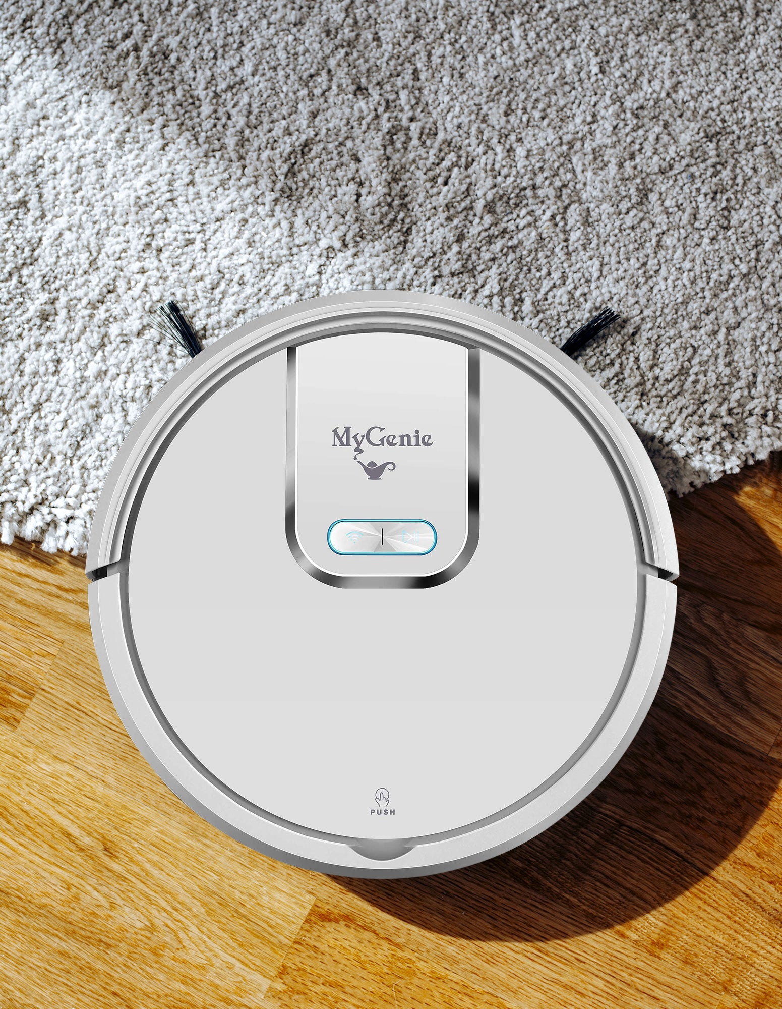 MyGenie WI-FI GMAX Robotic Vacuum Cleaner Mop App Control Dry &amp; Wet Auto Robot-Small Home Appliances-PEROZ Accessories