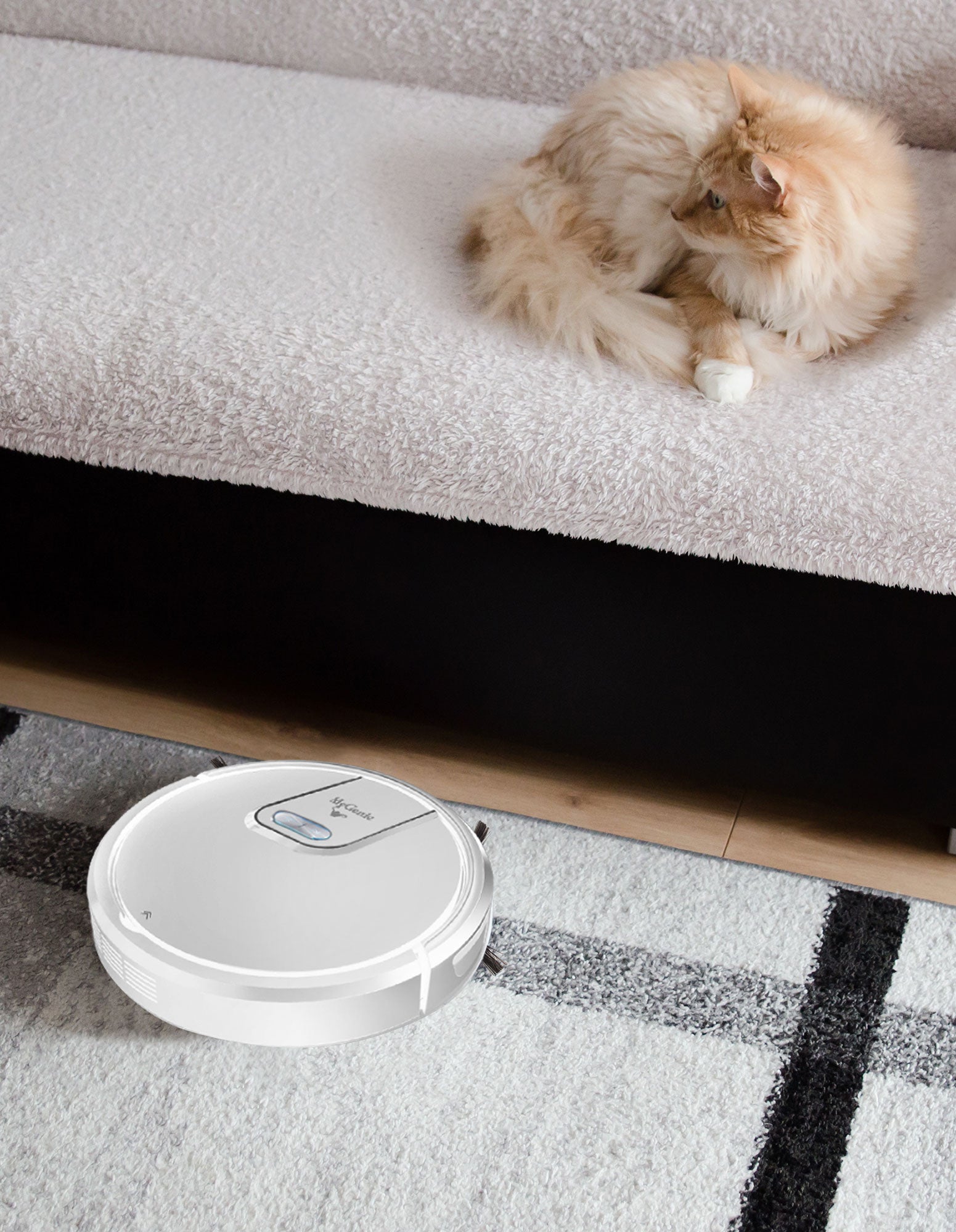 MyGenie WI-FI GMAX Robotic Vacuum Cleaner Mop App Control Dry &amp; Wet Auto Robot-Small Home Appliances-PEROZ Accessories