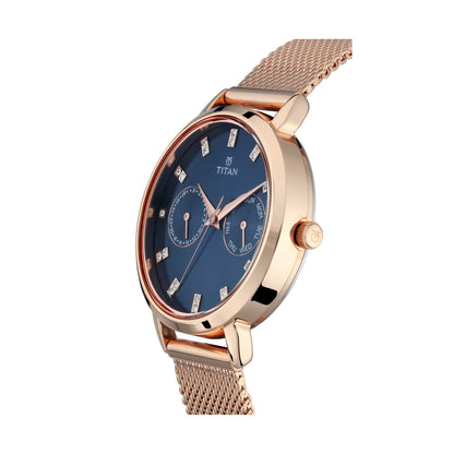 Titan Sparkle Blue Dial Analogue Multi Function Watch for Women-PEROZ Accessories
