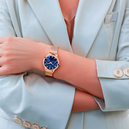 Titan Sparkle Blue Dial Analogue Multi Function Watch for Women-PEROZ Accessories