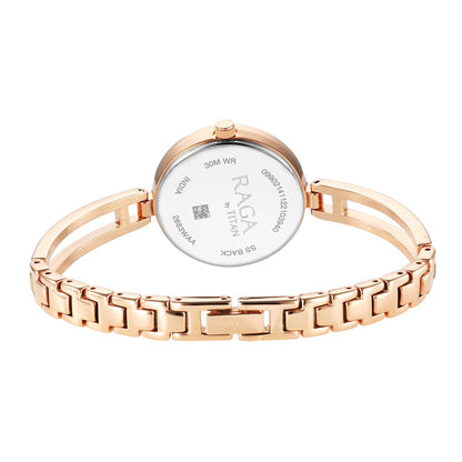 Titan Raga Viva White Dial Analogue with Date Metal Strap watch for Women-PEROZ Accessories