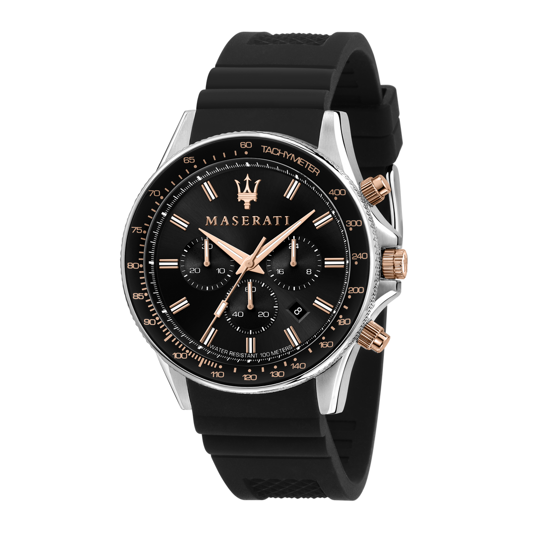 Maserati Sfida Black Dial 44mm Watch-PEROZ Accessories