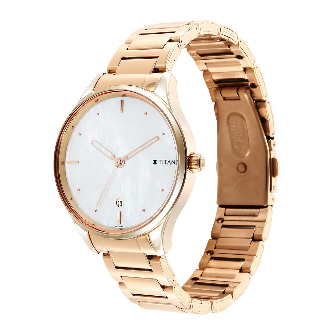 Titan Pastel Dreams White Mother Of Pearl Dial Analogue Metal Strap watch for Women-PEROZ Accessories