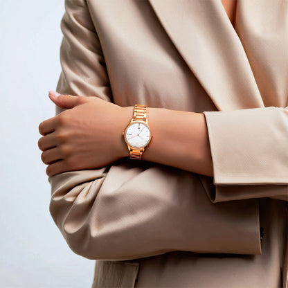 Titan Pastel Dreams White Mother Of Pearl Dial Analogue Metal Strap watch for Women-PEROZ Accessories