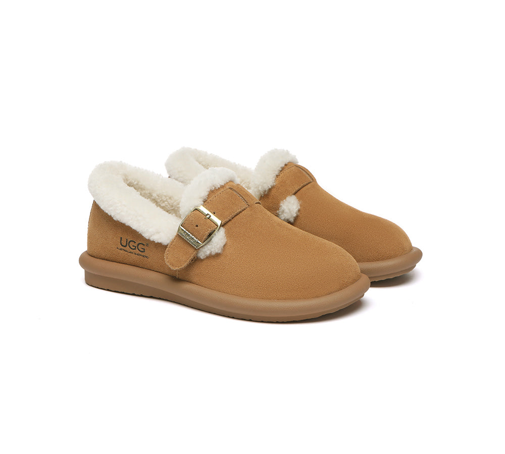 AUSTRALIAN SHEPHERD® UGG Slippers Sheepskin Wool Adjustable Strap Ankle Froim-PEROZ Accessories