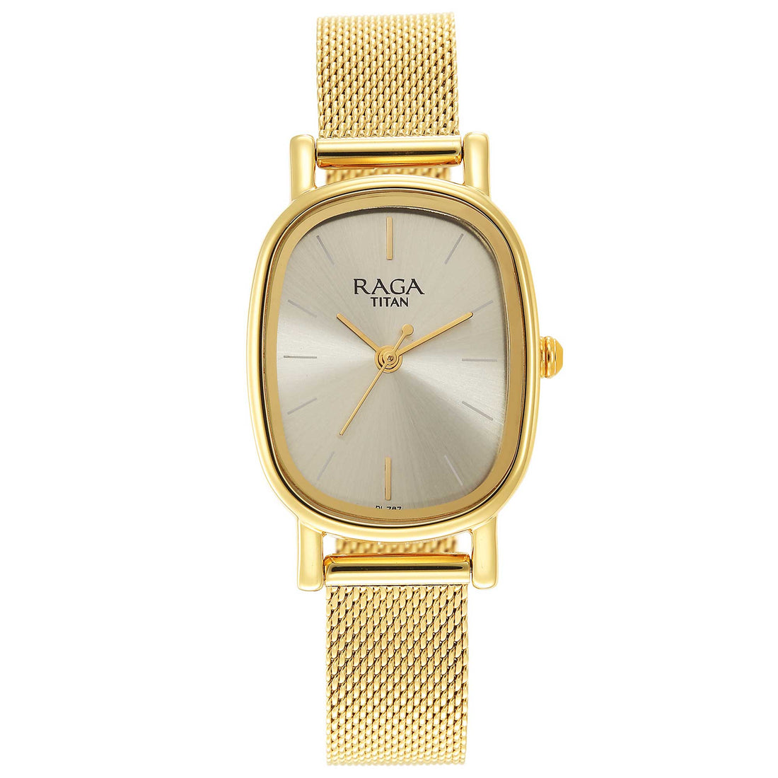Titan Raga Viva Champagne Dial Analogue Stainless Steel Strap watch for Women-PEROZ Accessories