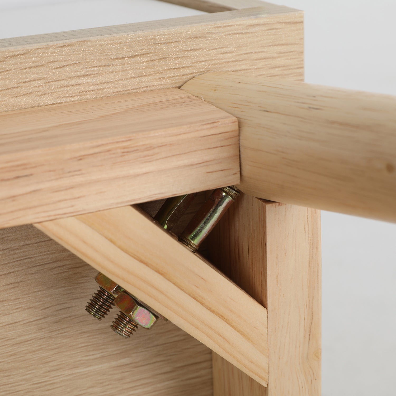2X Bedside Table Side Storage Cabinet Nightstand Bedroom 2 Drawer ANYA OAK-Furniture > Bedroom > Bedside Tables-PEROZ Accessories