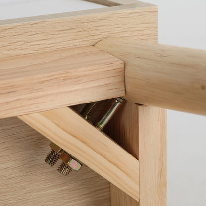 2X Bedside Table Side Storage Cabinet Nightstand Bedroom 2 Drawer ANYA OAK-Furniture > Bedroom > Bedside Tables-PEROZ Accessories