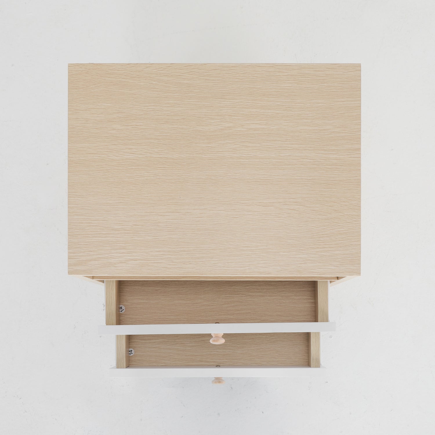 2X Bedside Table Side Storage Cabinet Nightstand Bedroom 2 Drawer ANYA OAK-Furniture > Bedroom > Bedside Tables-PEROZ Accessories