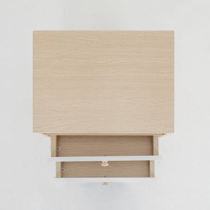 2X Bedside Table Side Storage Cabinet Nightstand Bedroom 2 Drawer ANYA OAK-Furniture > Bedroom > Bedside Tables-PEROZ Accessories