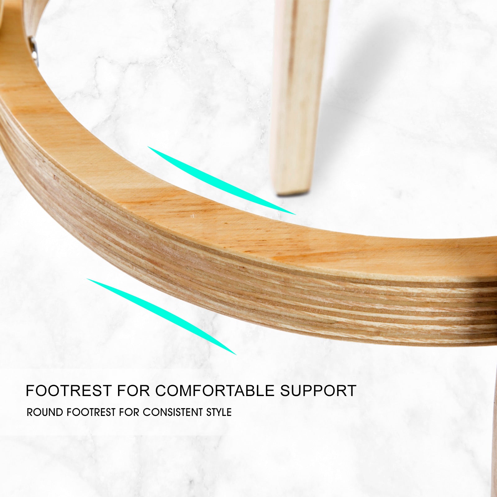 2X Wood Bar Stool Dining Chair Fabric LEILA 72cm BEIGE-Furniture > Bar Stools &amp; Chairs > Table &amp; Bar Stools-PEROZ Accessories